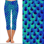 Funky Fit 24/7 Capri Leggings - Bluesy Shimmer