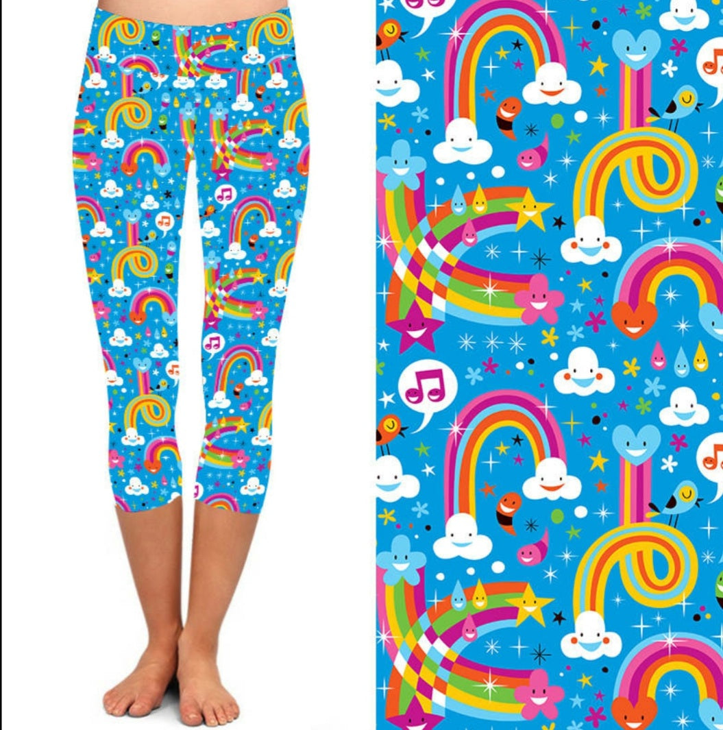 Funky Fit 24/7 Capri Legging - Rainbow Road