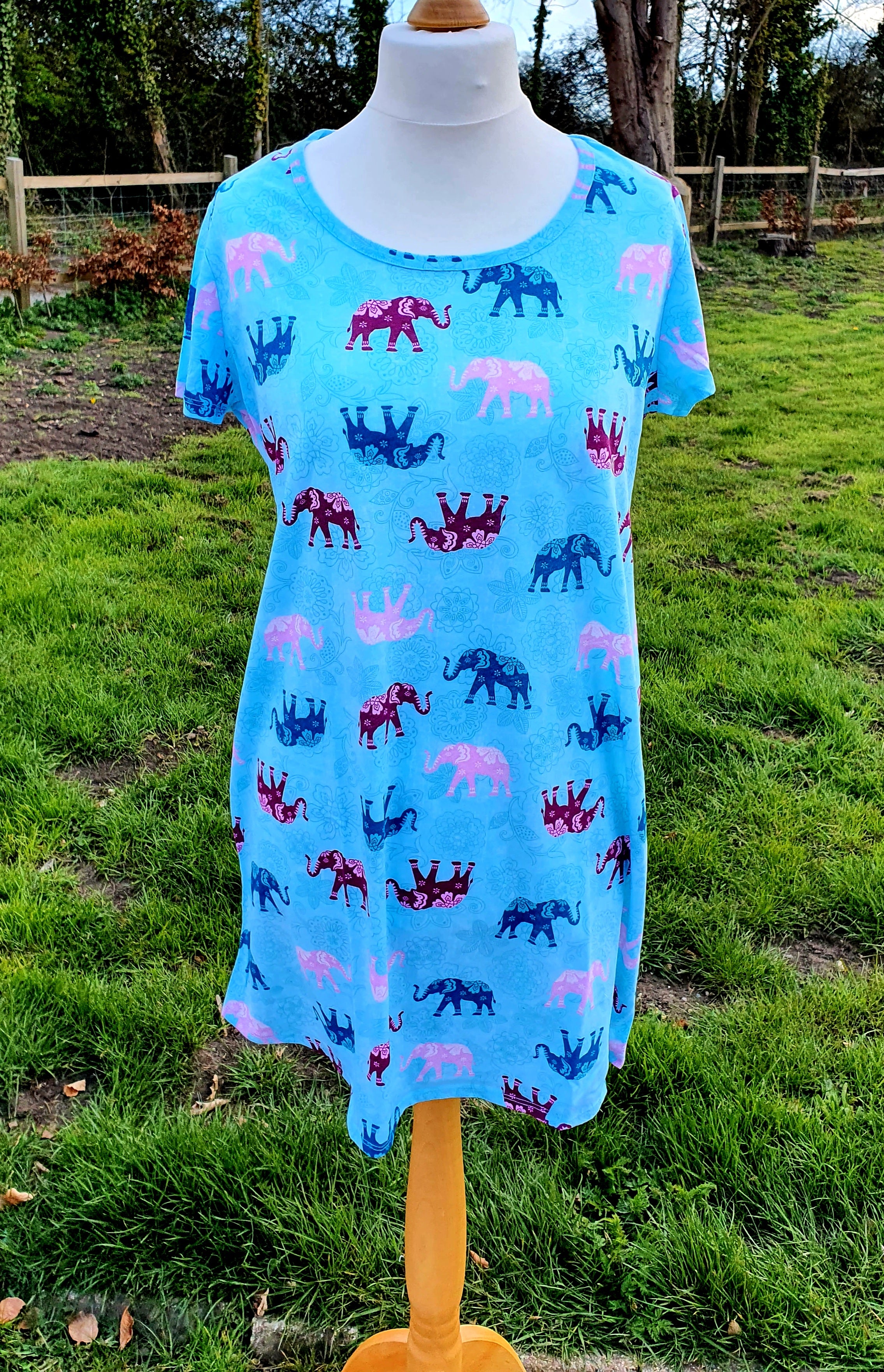 Oversized Sleep Tee- Elephant Dreams