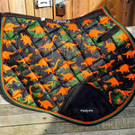 Funky Fit Equestrian Camo Dino Close Contact Saddle Pads