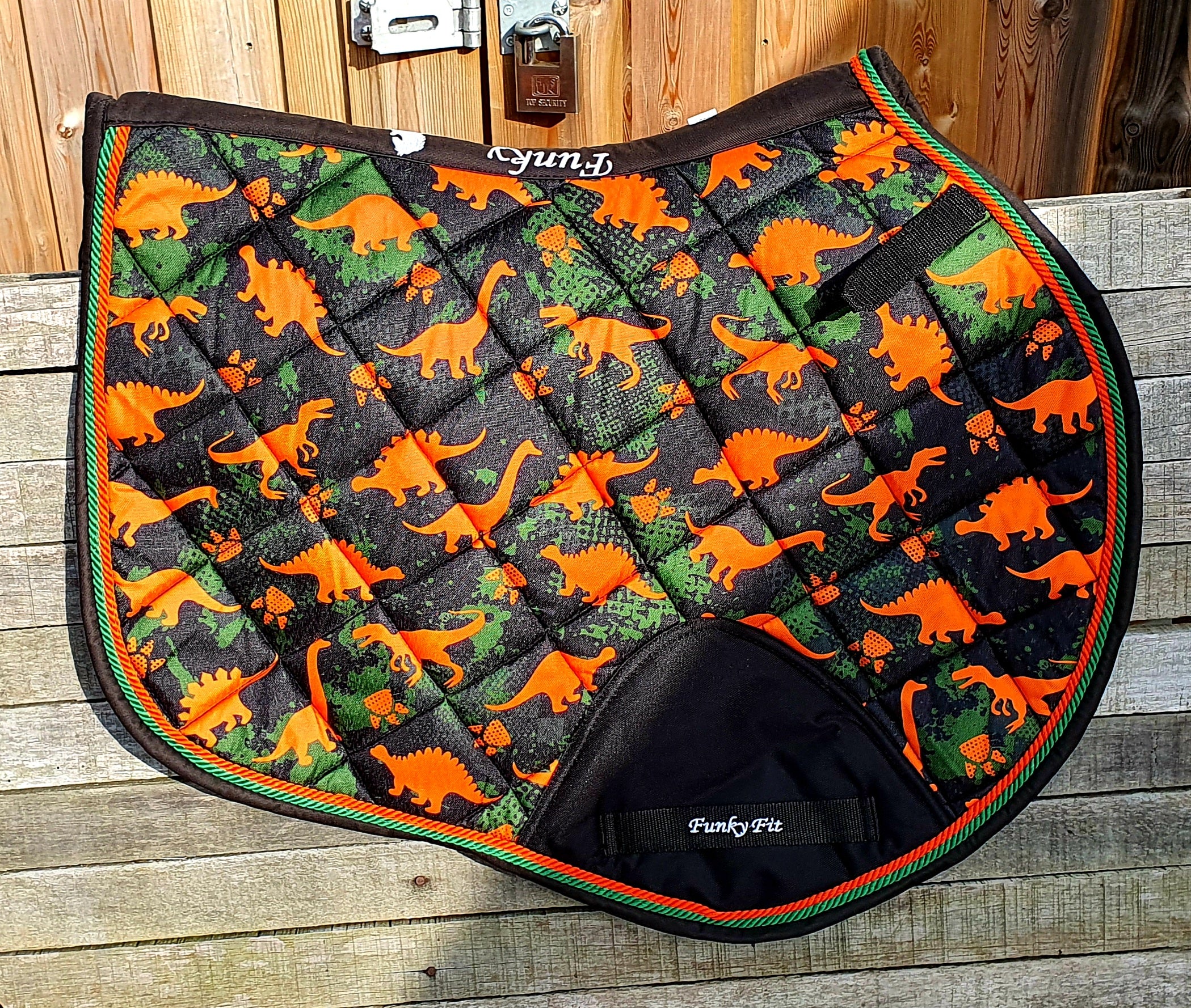 Funky Fit Equestrian Camo Dino Close Contact Saddle Pads