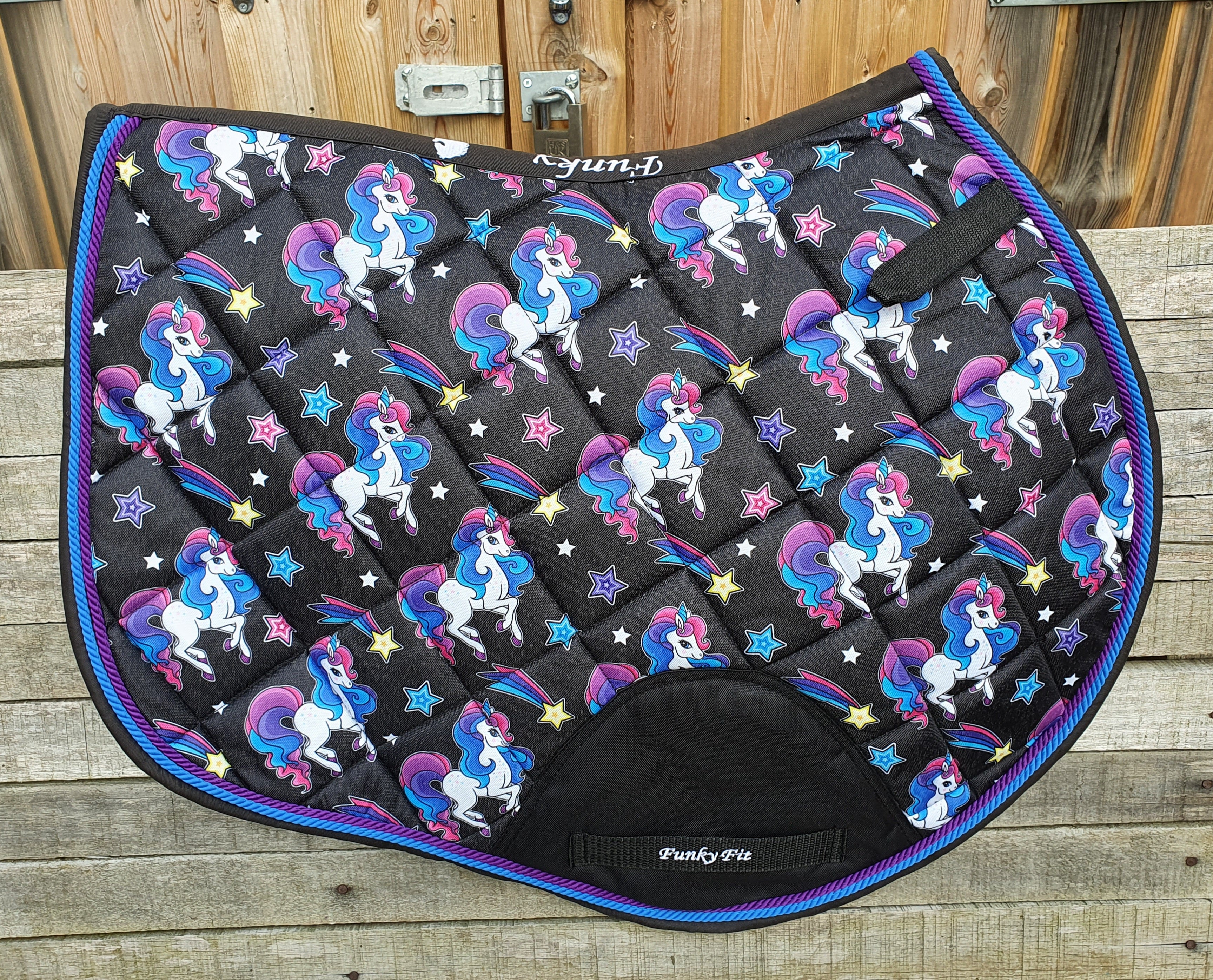 Funky Fit Equestrian Unicorn Magic Close Contact Saddle Pads