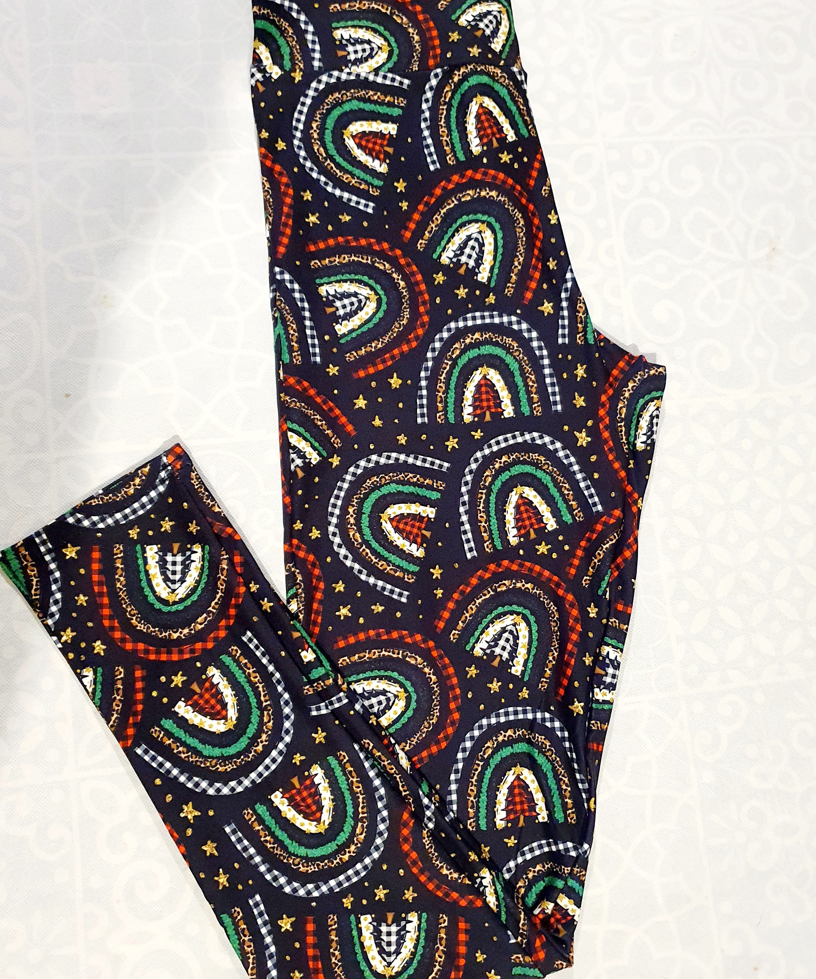 Funky Fit 24/7 Full Length Leggings – Christmas Rainboho Pattern
