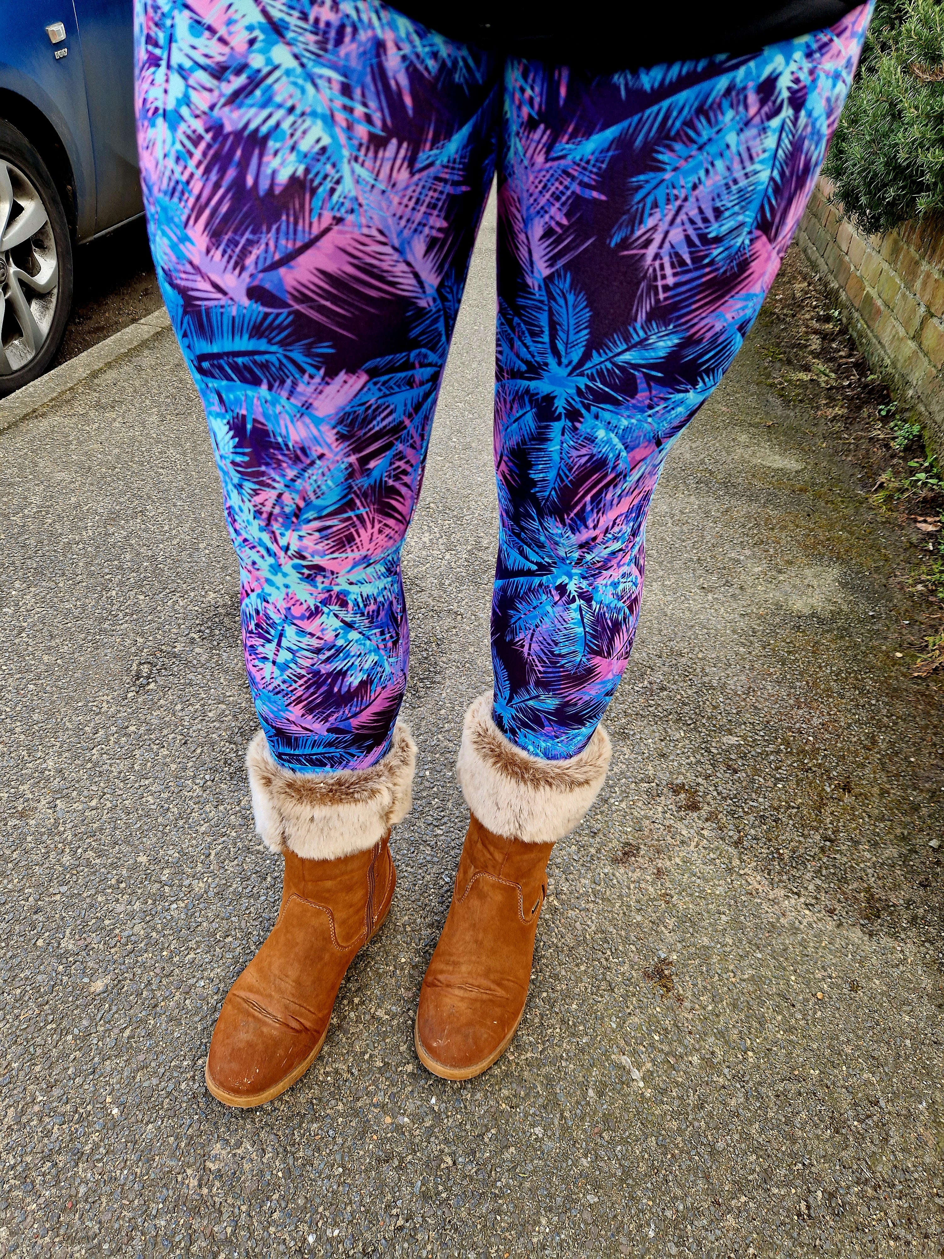 24/7 Leggings - Electric Palms