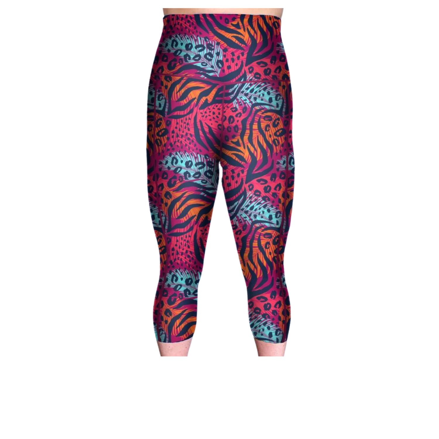 Funky Fit HI Capri Gym leggings- Autumn Safari