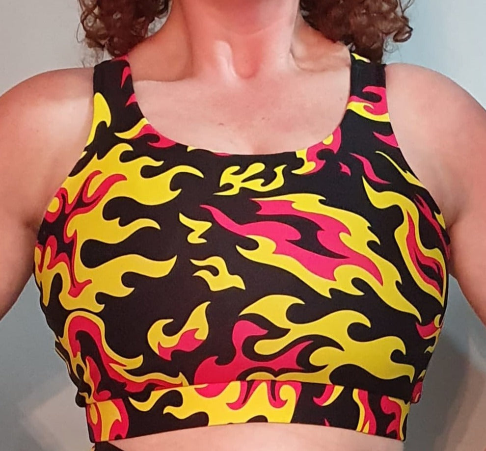 Funky Fit HI Sports Bra - Hot Stuff