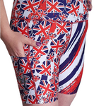 Funky Fit HI Mid-Thigh Gym Shorts - Flying The Flag