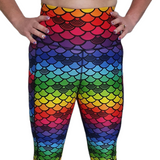 Funky Fit HI Gym Leggings- Rainbow Mermaid