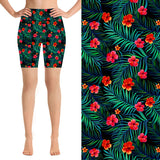 Funky Fit 24/7 Biker Shorts - Hawaiian Flowers