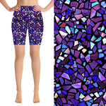 Funky Fit 24/7 Biker Shorts - Shattered Purples
