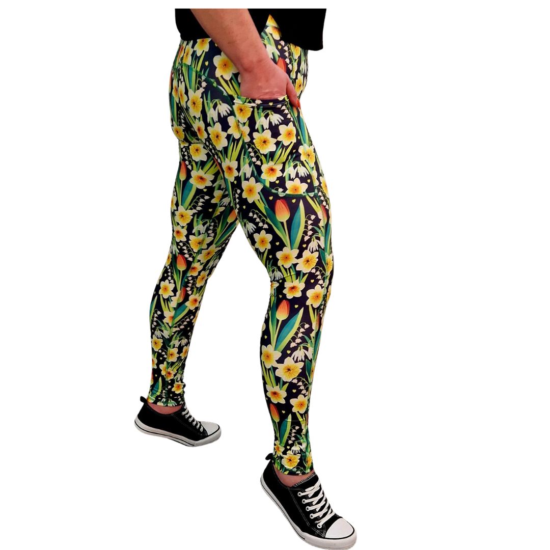 Funky Fit SCULPT Yoga Leggings- Springtime Bloom