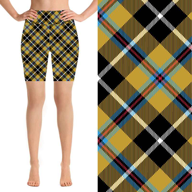 Funky Fit 24/7 Biker Shorts - Cornish Tartan