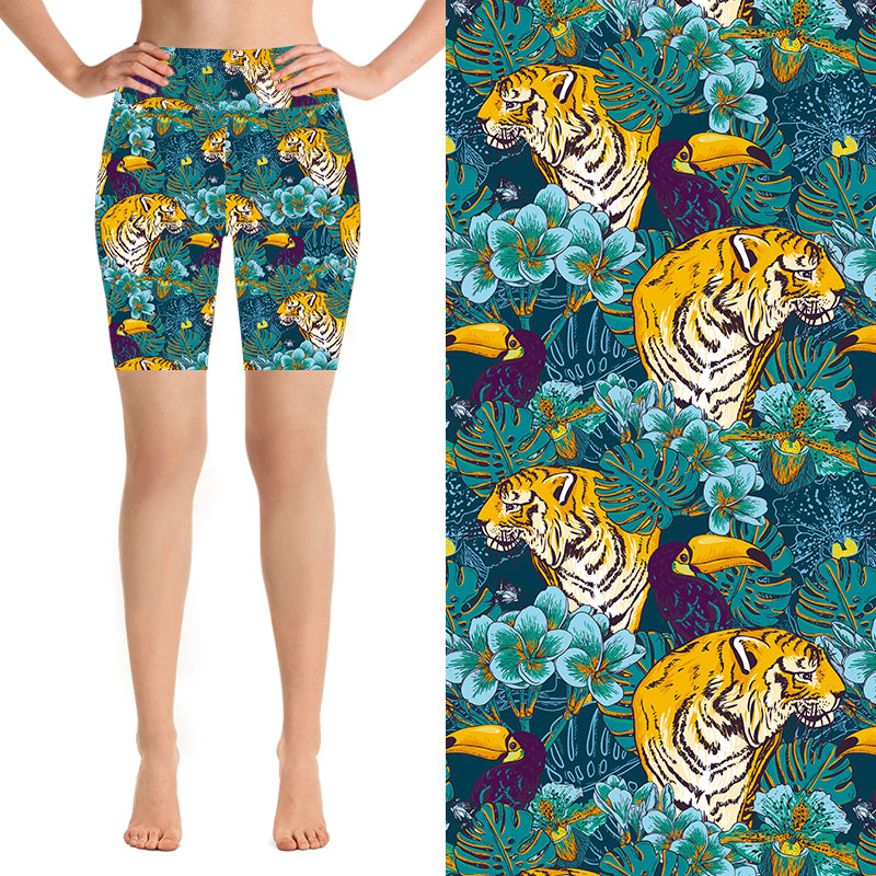 Funky Fit 24/7 Biker Shorts - Tiger Tantastic