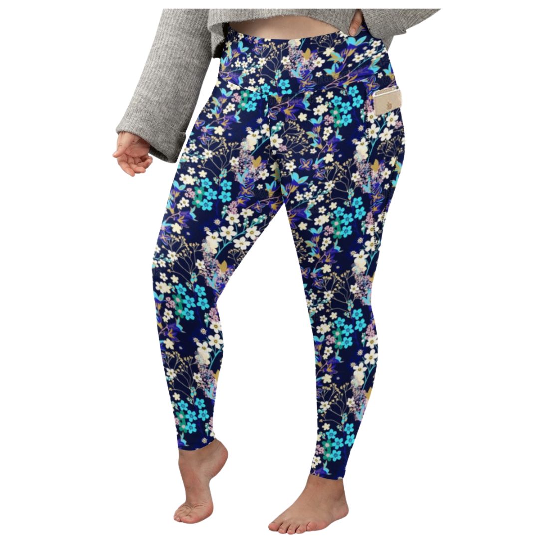 Funky Fit SCULPT Yoga Leggings- Forget-Me-Not