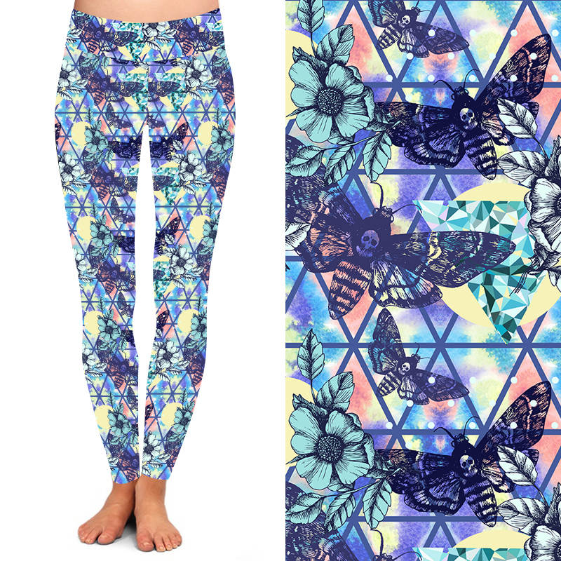 Funky Fit 24/7 Leggings – Tropical Death Moths Up