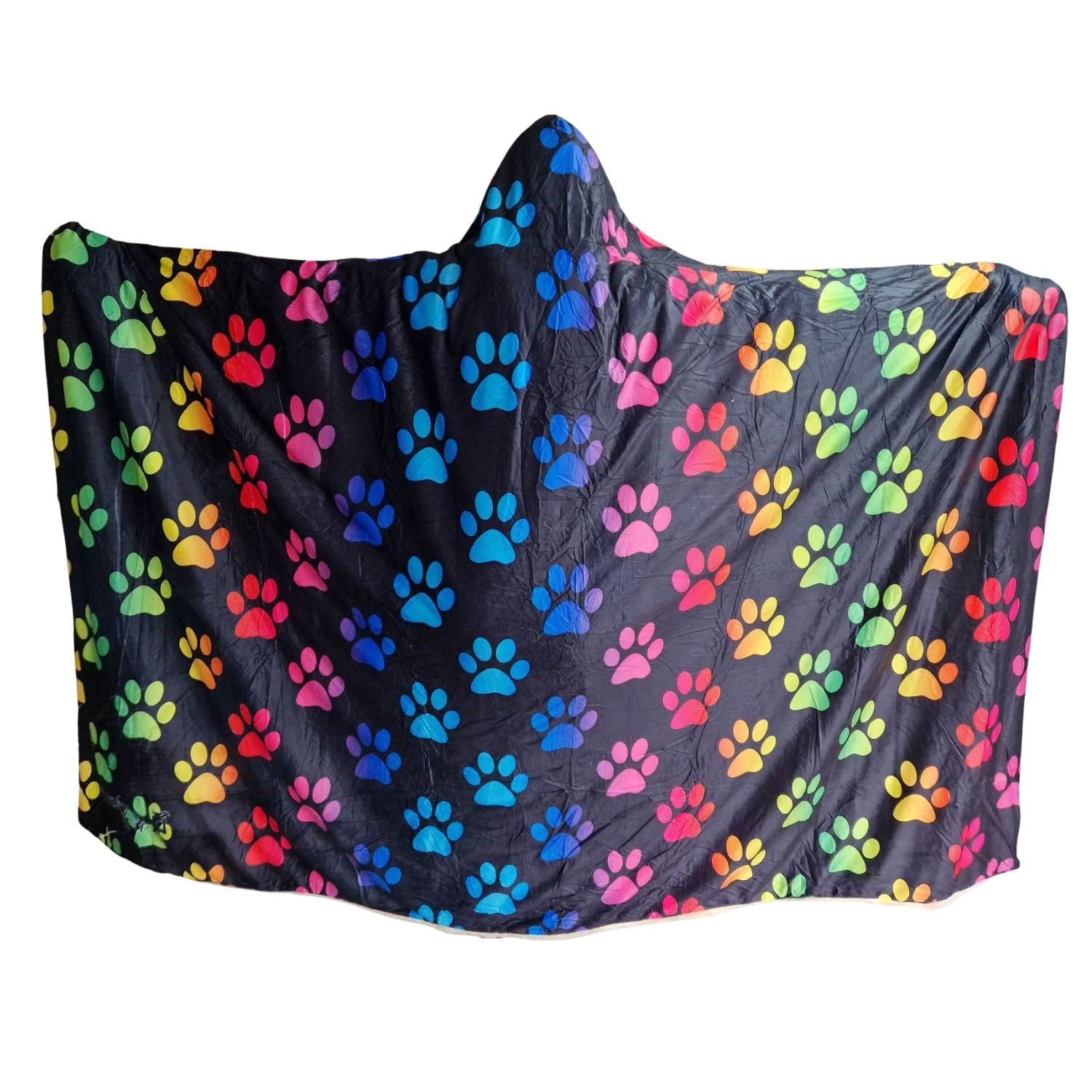 Funky Fit Snuggly Blanket - Rainbow Paws