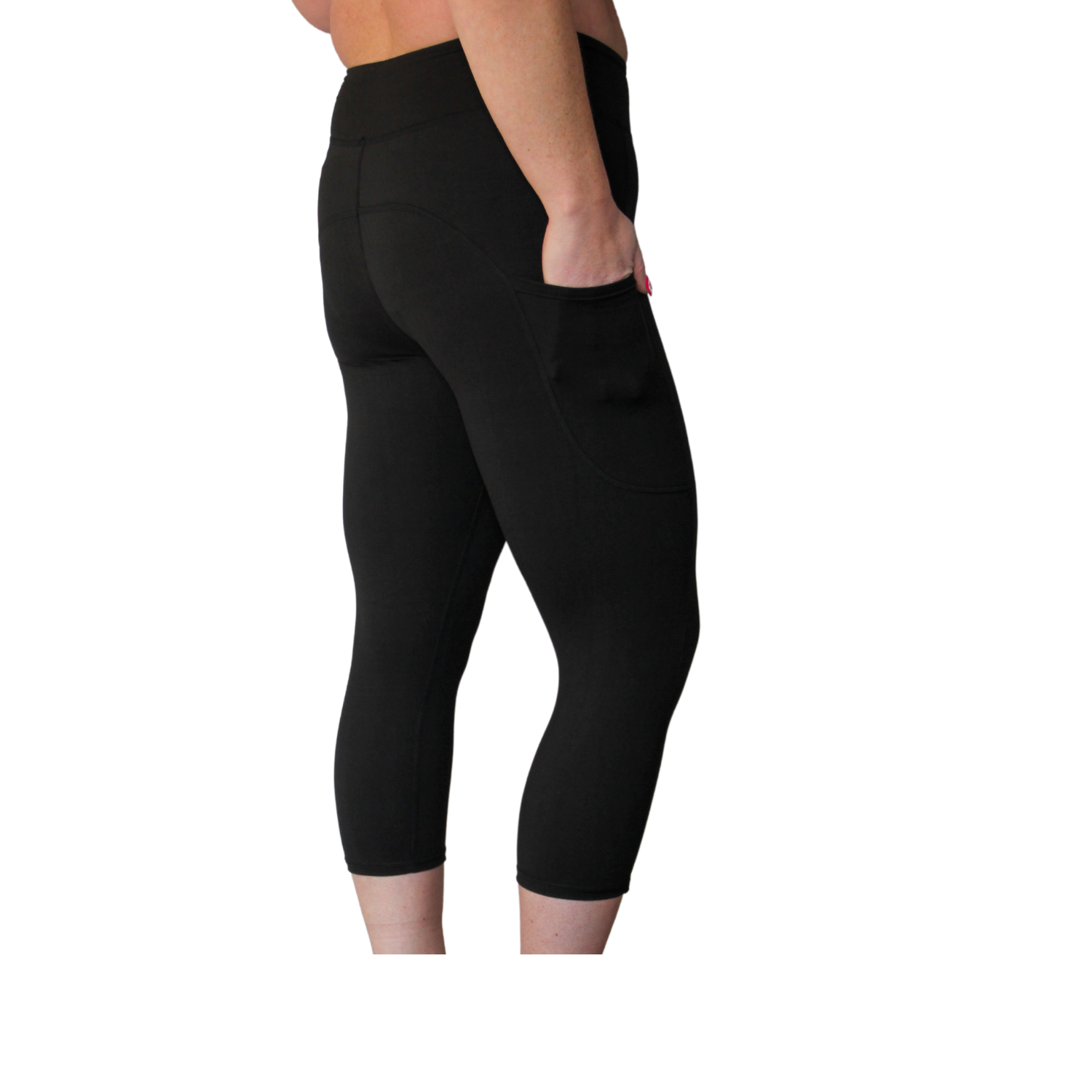Buy Womens Plus Size Capri Yoga Pants Black 2X Online at