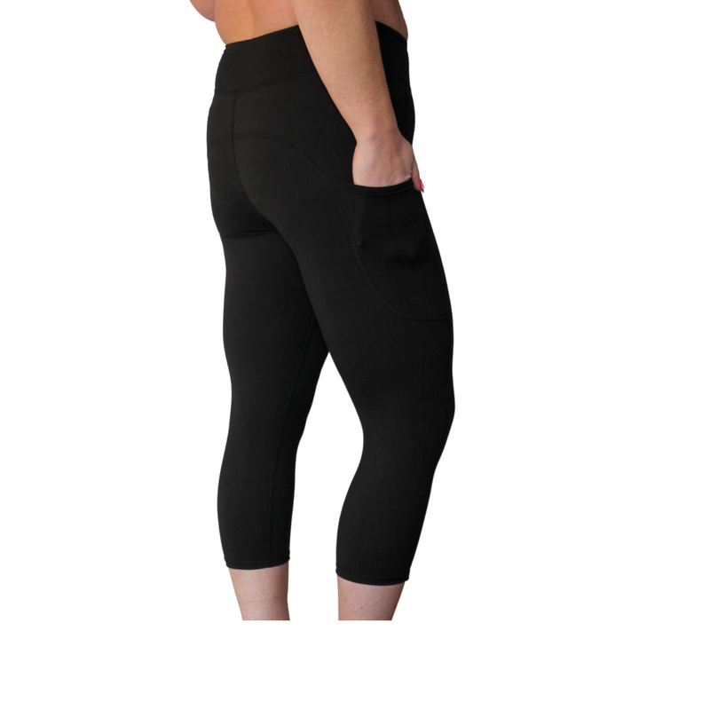 Funky Fit SCULPT Yoga Capri Leggings- Black