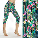 Funky Fit SCULPT Yoga Capri Leggings – Summer Succulents
