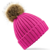 Funky Fit Chunky Knitted Bobble Hat