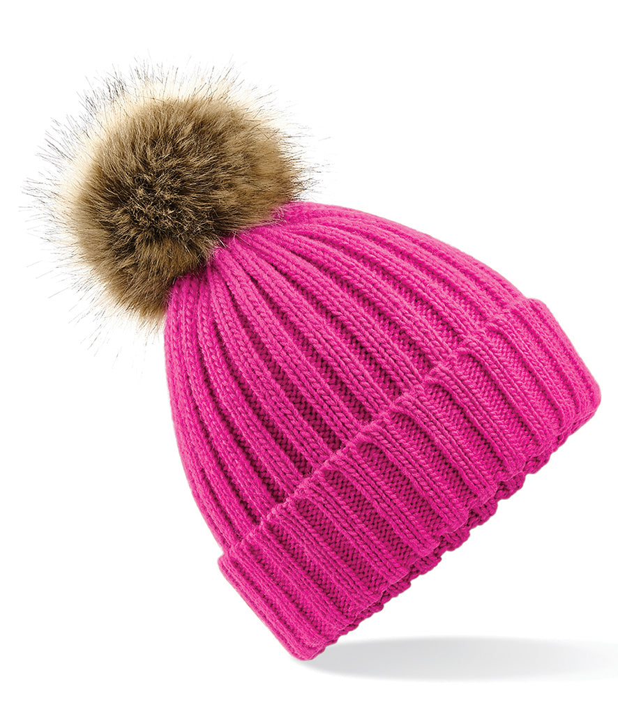 Funky Fit Chunky Knitted Bobble Hat