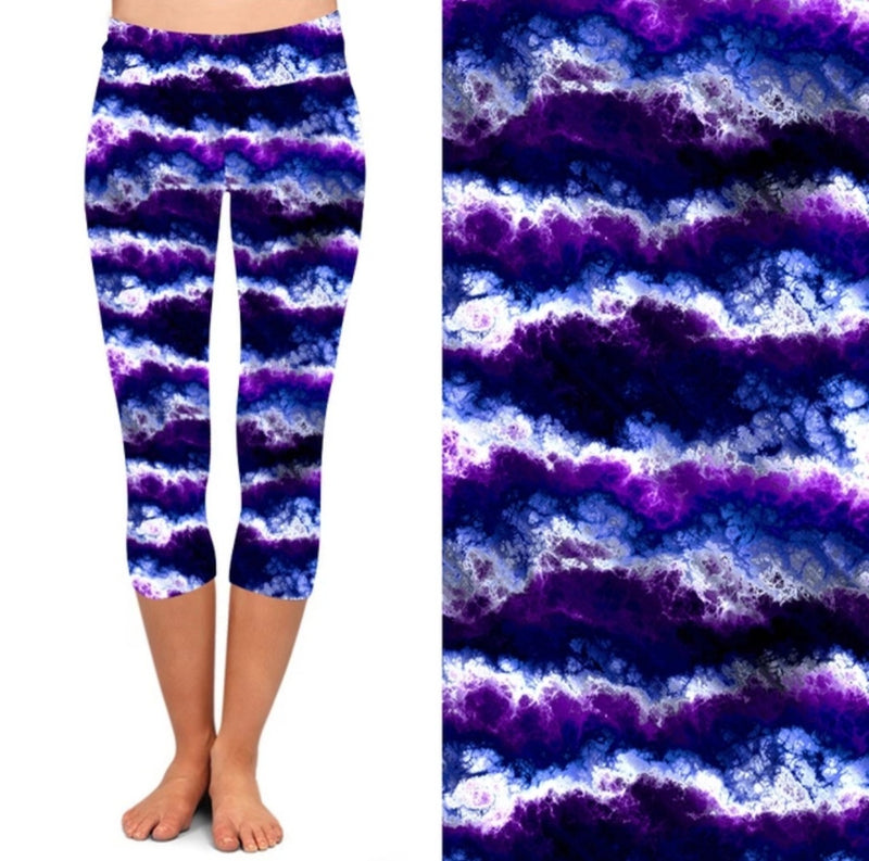 Funky Fit 24/7 Capri Leggings – Stormy Skies