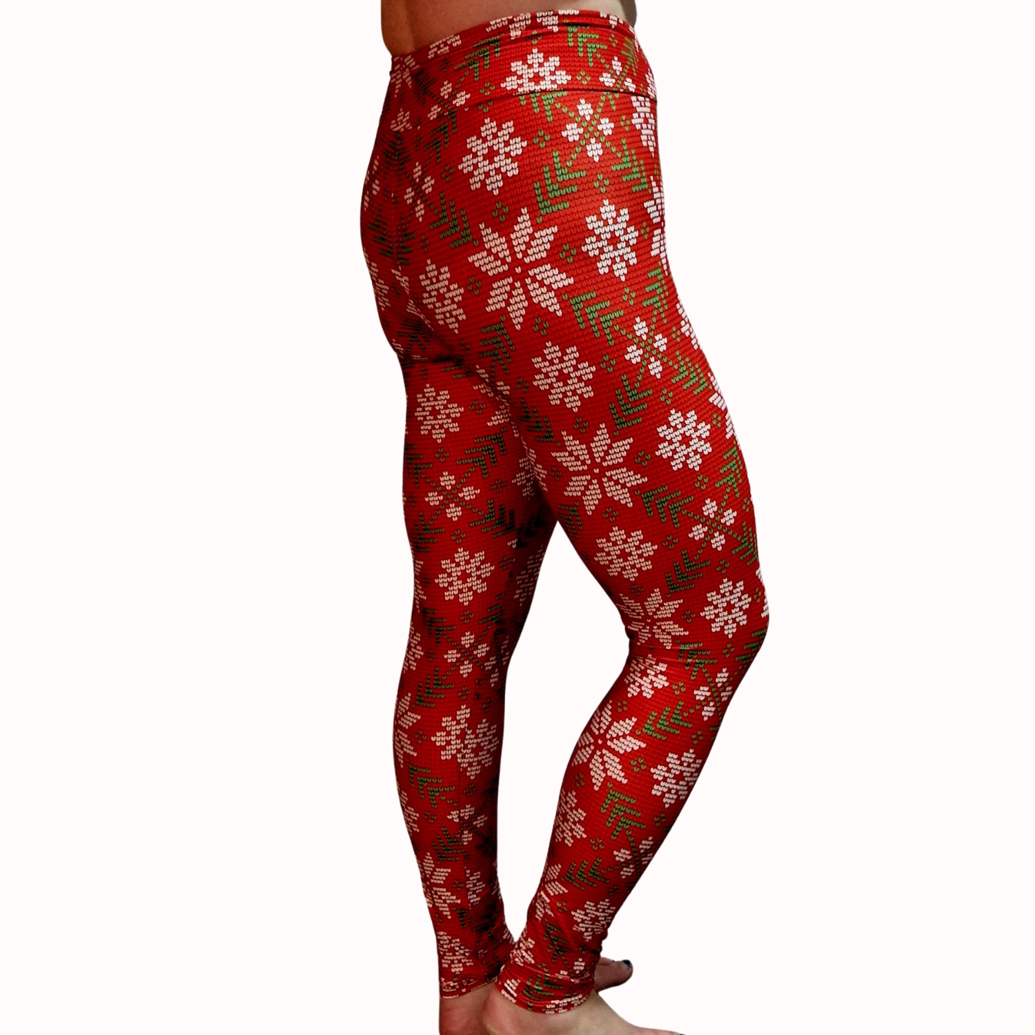 Funky Fit Yoga Leggings - Christmas Knit