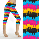 Funky Fit SCULPT Yoga Capri Leggings - Colour Run