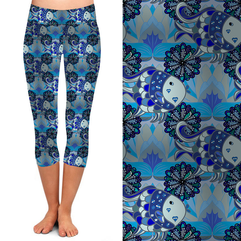 Funky Fit 24/7 Capri Leggings – Fabulous Fish